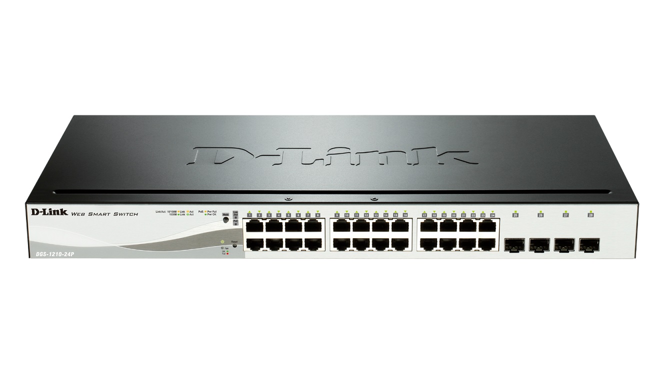 D-LINK Switch DGS-1210-24P, 24 Gbit Ports / 12 POE Ports - Levelcom